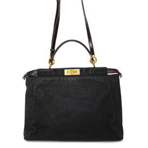 Fendi Peekaboo handbag ISeeU Leather 2way Shoulder Bag
